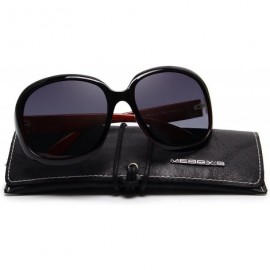 Square Women's Polarized Driving Sunglasses Oversized Sun glasses UV400 S6036 - Wine Red - CS185E8U62D $7.98