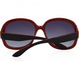 Square Women's Polarized Driving Sunglasses Oversized Sun glasses UV400 S6036 - Wine Red - CS185E8U62D $7.98