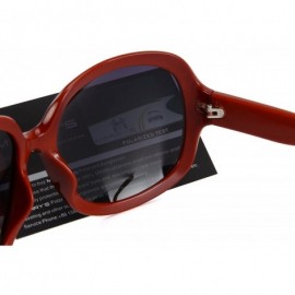 Square Women's Polarized Driving Sunglasses Oversized Sun glasses UV400 S6036 - Wine Red - CS185E8U62D $7.98