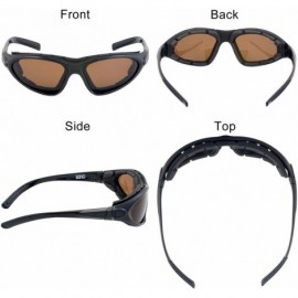 Goggle Vert Motorcycle & Boating Sports Wrap Around Polarized Sunglasses - Black - C012H7C9XJJ $28.18