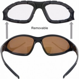 Goggle Vert Motorcycle & Boating Sports Wrap Around Polarized Sunglasses - Black - C012H7C9XJJ $28.18