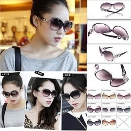 Round Female Fashion Plastic Hollow Frame Rimmed Sunglasses - Lightpurple - CK18C0U5MEU $7.81