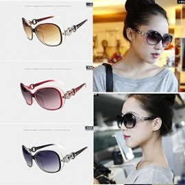 Round Female Fashion Plastic Hollow Frame Rimmed Sunglasses - Lightpurple - CK18C0U5MEU $7.81