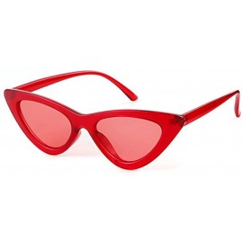 Goggle New Cat Eye Sunglasses for Women Goggles Plastic Frame Glasses Fashion Sun Glasses Girls Gifts - Red Red - CM18ECSAKIA...