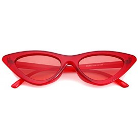 Goggle New Cat Eye Sunglasses for Women Goggles Plastic Frame Glasses Fashion Sun Glasses Girls Gifts - Red Red - CM18ECSAKIA...