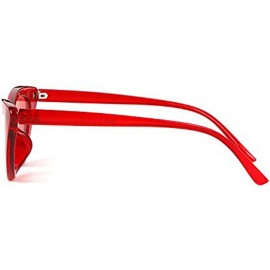 Goggle New Cat Eye Sunglasses for Women Goggles Plastic Frame Glasses Fashion Sun Glasses Girls Gifts - Red Red - CM18ECSAKIA...