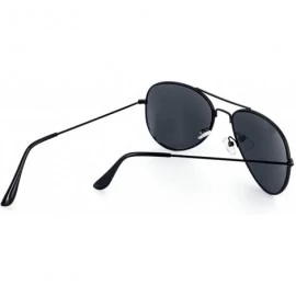 Oversized SWG Aviator Sunglasses - Matte Black / Smokey Lens Sport Edition Slim Fit 54mm - C6112JWX0F1 $13.21