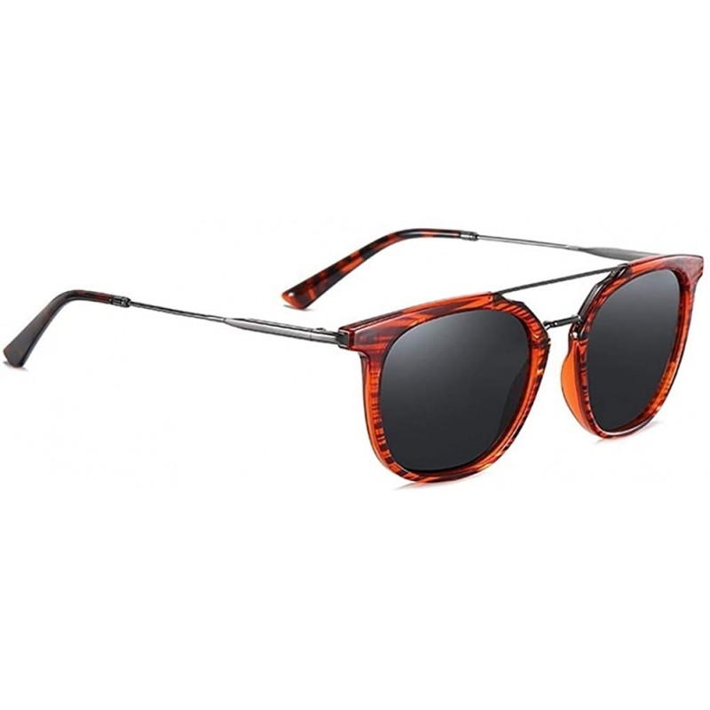 Square Square Frame Sunglasses for Men Driving Sun Glasses Summer Eyewear UV400 - C4orange Gray - CI199HTLGXD $14.99