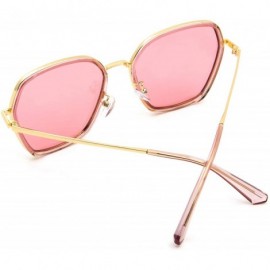 Round Oversized Polarized Sunglasses for Women Retro Irregular Vintage Designer Style Shades P56 - CY194R8K46X $13.78