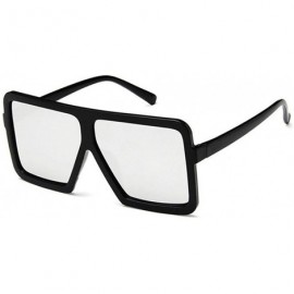 Square sunglasses women Fashion square big box sunglasses Retro glasses trend colorful - C8 - CE18WZROX8W $18.95