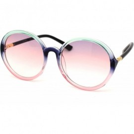 Round Womens Mod Round Minimal Plastic Sunglasses - Slate Pink Gradient Pink - CL18Z0OEHXH $15.47