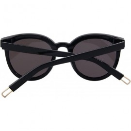 Round Round Sunglasses for Women Vintage Eyewear S8094 - Black - CA17YGD5MR3 $13.30