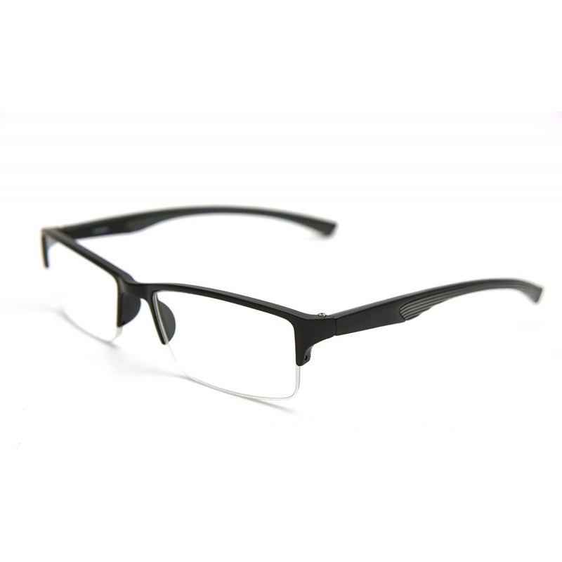 Rectangular 6904 SECOND GENERATION Semi-Rimless Flexie Reading Glasses NEW - Grey - CC12DMY9IZP $17.56