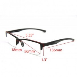 Rectangular 6904 SECOND GENERATION Semi-Rimless Flexie Reading Glasses NEW - Grey - CC12DMY9IZP $17.56