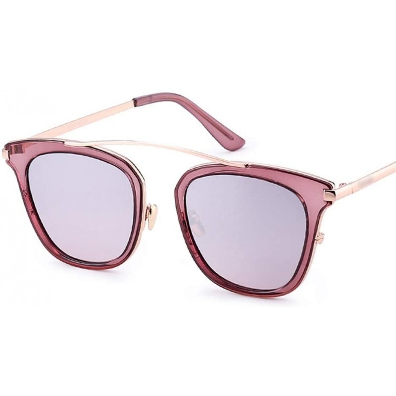 Square Gradient Sunglasses Polarized Stainless - C1-silver lens/purple - C01997LD02Z $31.79