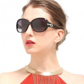 Oversized Polarized HD Sunglasses for Women Polarized Metal Mirror UV 400 Lens Protection - Apricot - CU198O4LA03 $16.66