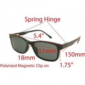 Wayfarer Clear Bifocal + Polarized Magnetic Clip on - Polarized Sunglasses New Arrived - C018LM6758C $20.45