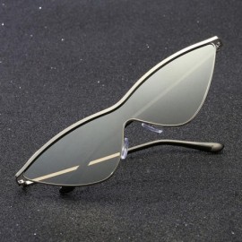 Rimless Women Vintage Cateye Frame Shades Acetate Frame Cat Eye Glasses Sunglasses - A - CH18DG8NSN5 $7.36