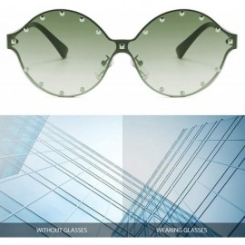 Round Classic Oval Rivet Sunglasses for Women Studded Eyeglasses UV400 Protection WS074 - CC190HOTTTQ $8.96