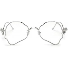 Oval Chic Women Brand Design Irregular Oval Transparent Party Sunglasses - Silver&clear - CM18LNQGX42 $16.56