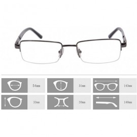 Rectangular Metal Frame Blue Light Blocking Reading Glasses 1.56 Lenses-6334 - CA17YICM5Y6 $26.71