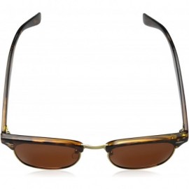 Semi-rimless Half Frame Semi-Rimless Horn Rimmed Sunglasses - Tortoise-gold / Brown - C51210BH7PP $13.56