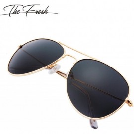 Aviator Classic Metal Frame Polarized Lens Aviator Sunglasses with Gift Box - 10-gold - CH194R2ZI9R $13.90