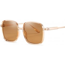 Oval Oversized Sunglasses Transparent Gradient Glasses - CF1906UKZ5Y $12.51