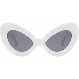 Oval Sunglasses Oval Goggles Polarized Eyeglasses Glasses Eyewear - White - CU18QQOT9SS $8.37