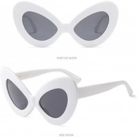 Oval Sunglasses Oval Goggles Polarized Eyeglasses Glasses Eyewear - White - CU18QQOT9SS $8.37