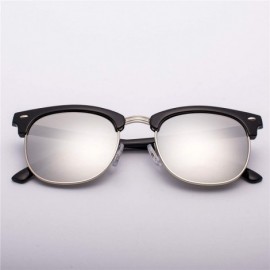 Goggle Half Metal Fashion Sunglasses Men/Women Er Retro Rivet Lens Classic Sun Glasses FeOculos UV400 - C7 - CB199CKR5GH $27.47