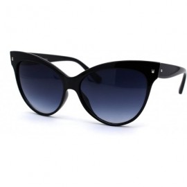 Cat Eye Womens Oversize Horn Rim Cat Eye Sunglasses - Shiny Black Gradient Black - C4194QAIRYO $9.95