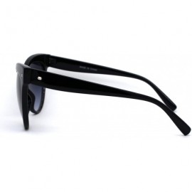 Cat Eye Womens Oversize Horn Rim Cat Eye Sunglasses - Shiny Black Gradient Black - C4194QAIRYO $9.95