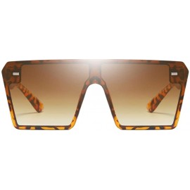 Oversized Rectangle Sunglasses Outdoor Oversized Frames Tinted Lens UV 400 Eyewear Shades - Brown - CC190C3DLNM $8.53