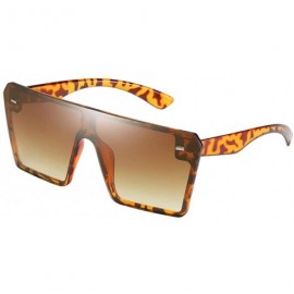 Oversized Rectangle Sunglasses Outdoor Oversized Frames Tinted Lens UV 400 Eyewear Shades - Brown - CC190C3DLNM $8.53