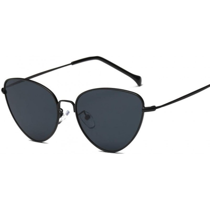 Cat Eye Vintage Sunglasses Sunglass Glasses - Black - CB198O528IU $24.89