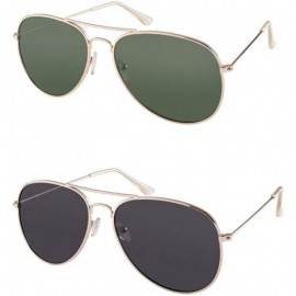 Aviator Aviator Men and Women Polarized Sunglasses Metal Frame with UV400 - CD18H9RX5QI $11.71