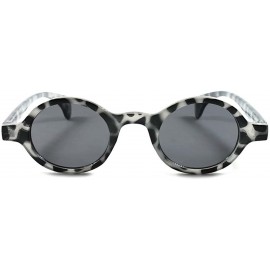 Round Lennon Old School Mens Womens Small Round Sunglasses - Black - CB18ECG3DCM $15.07