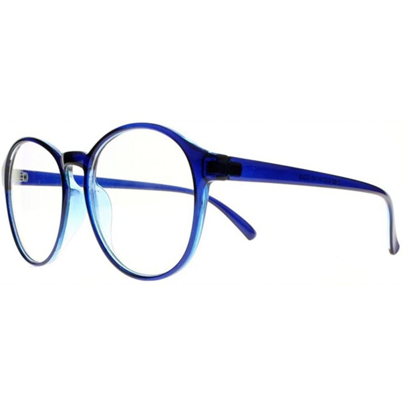 Oval Women Stylish Big Flower Oval Frame Reading Glasses Comfortable Rx Magnification - Blue - CQ1860ERQ3G $9.31