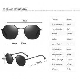 Aviator Glasses Round Frame Sunglasses for Men Women Fashion Large Metal Aviator Mirror UV400 Lens - Gold - CZ18RETN97D $37.92