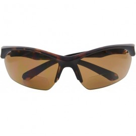 Sport Retro Mens Womens Sports Half-Rimless Bifocal Sunglasses - Matte Tortoise - CZ189AI063N $9.94