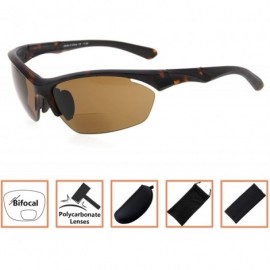 Sport Retro Mens Womens Sports Half-Rimless Bifocal Sunglasses - Matte Tortoise - CZ189AI063N $9.94