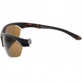 Sport Retro Mens Womens Sports Half-Rimless Bifocal Sunglasses - Matte Tortoise - CZ189AI063N $9.94