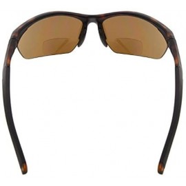 Sport Retro Mens Womens Sports Half-Rimless Bifocal Sunglasses - Matte Tortoise - CZ189AI063N $9.94