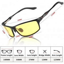 Sport Night Driving Glasses HD Polarized Anti-Glare Lenses Reduced Eye Strain Men Women - Black-2 - C418022MOMZ $25.00