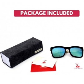 Oval Trendy Fashion Handmade Acetate Square Sunglasses with Quality UV CR39 Lens Gift Pakcage Included - CU18RDE38MC $30.89