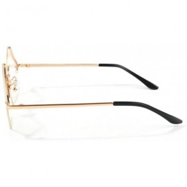 Oversized Super Cute Star Shape Rimless Sunglasses Metal Frame Transparent Candy Color Eyewear - Clear - CS18GUHU42C $9.48