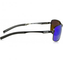 Oval Mainbrace Oval Sunglasses - Shiny Black Over Shiny Gunmetal - CJ18QCK8L0Q $49.94