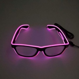 Oversized Womens Mens LED Glasses GorNorriss - Pink - CR18QKA5H3O $8.12