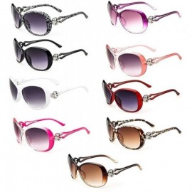 Oval Women Fashion Oval Shape UV400 Framed Sunglasses Sunglasses - Light Purple - C5196GZO03T $12.29